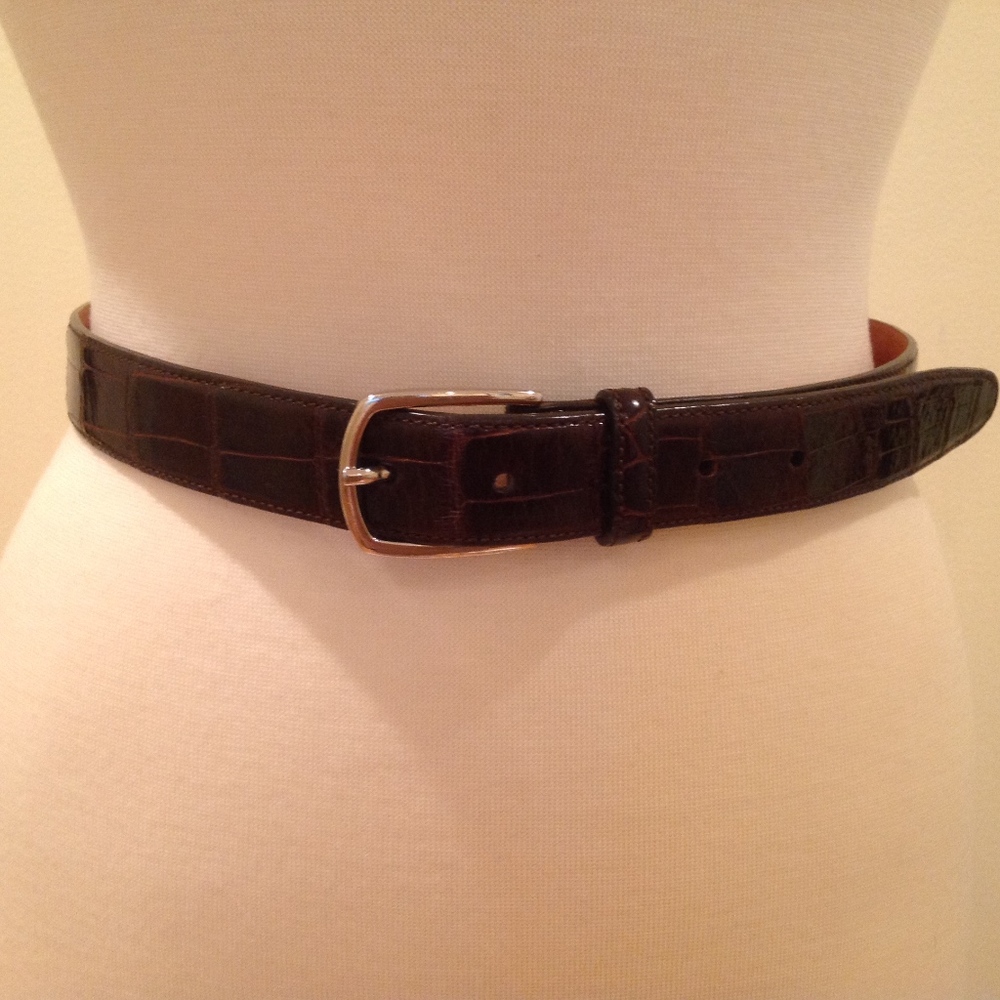 SOLD-Polo Ralph Lauren Alligator Belt Size Small